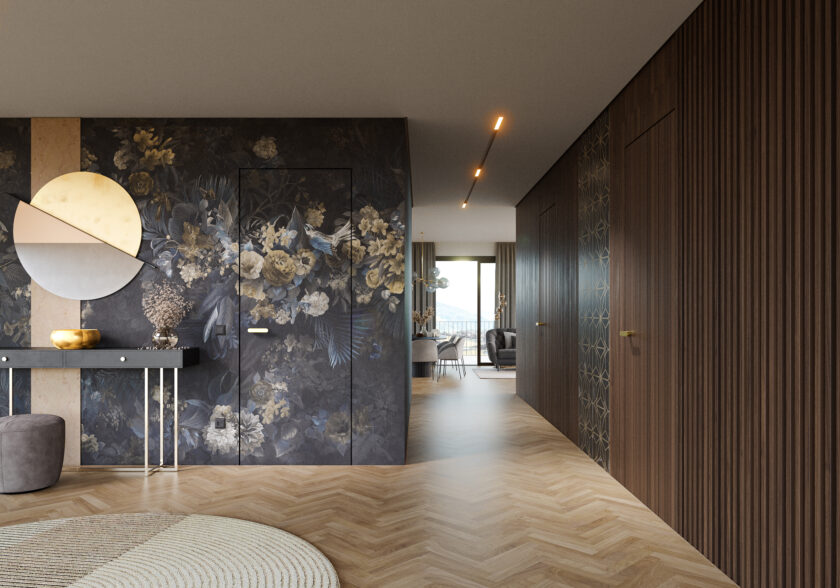 Poignée dorée design Poignée Smart2lock ronde