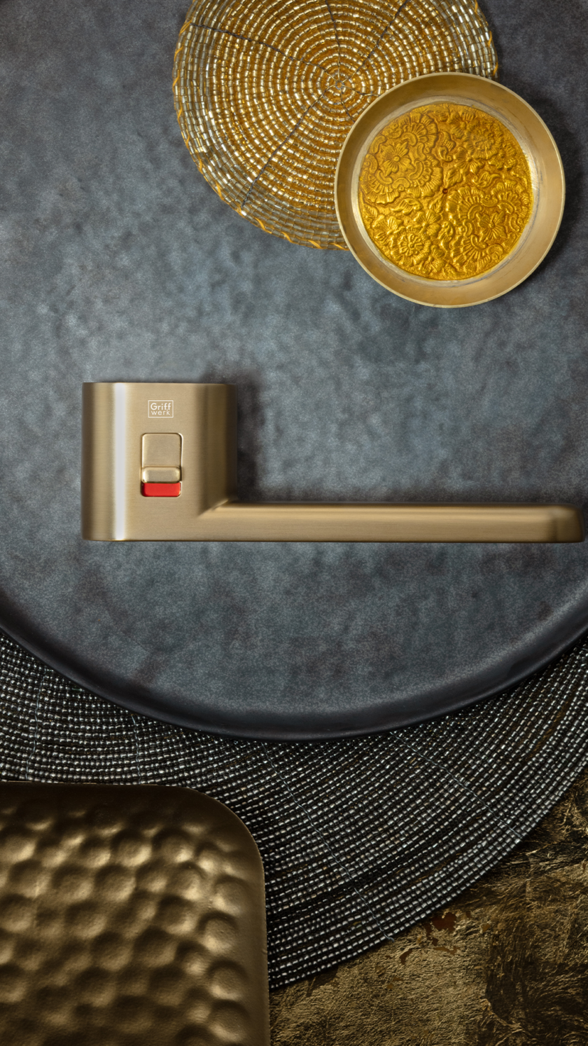 Poignée dorée design Smart2lock ronde