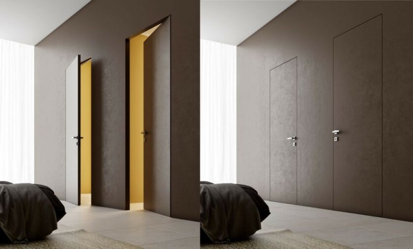 Bloc porte Porte affleurante invisible choix tire ou pousse